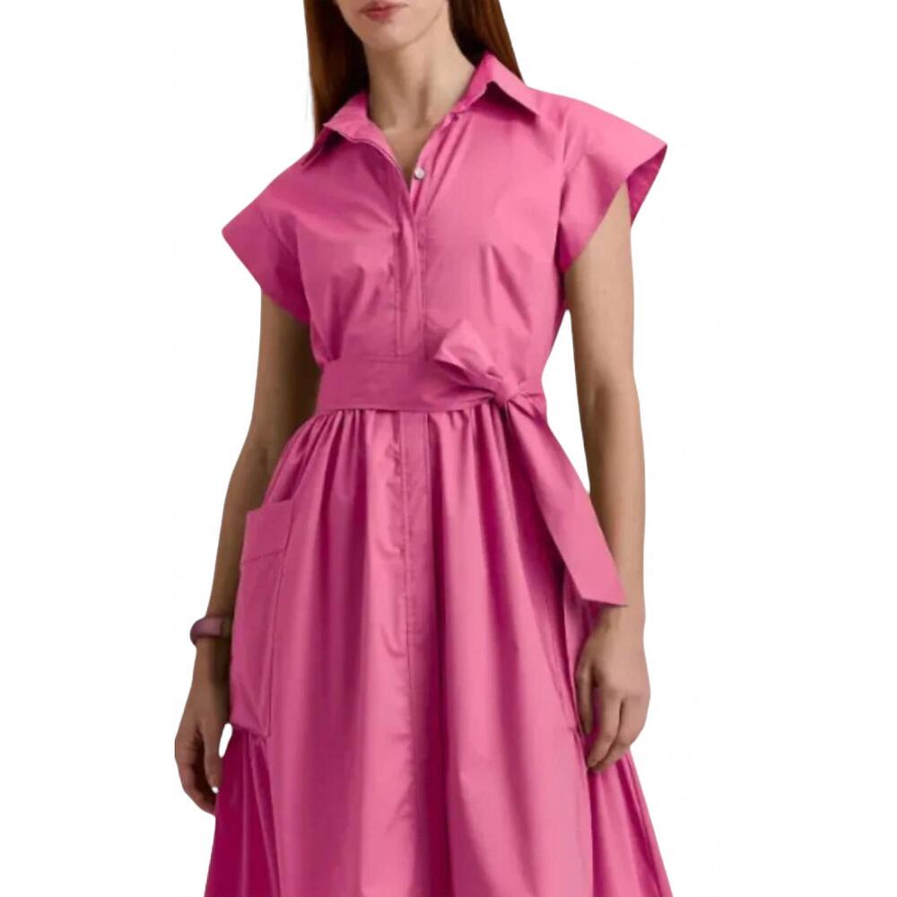 NEW HINSON WU annabelle short sleeve dress in guava - Picture 2 of 2